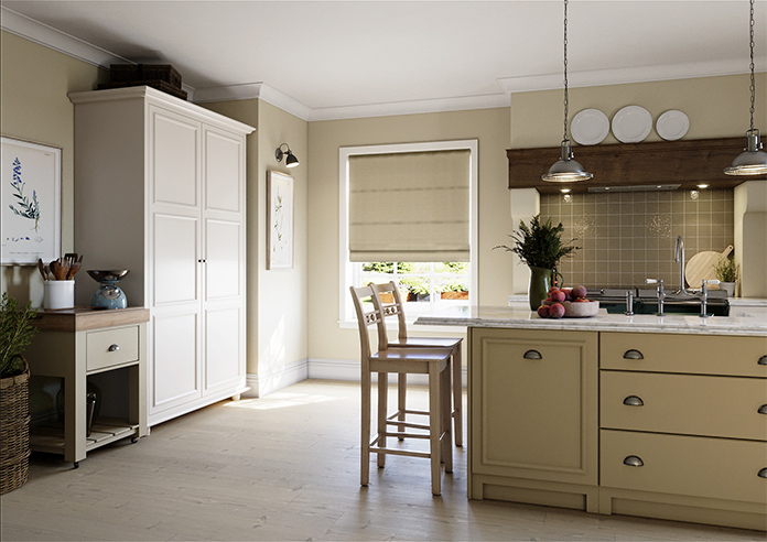 Montierre Stripe, Soft Raffia - Twist&Fit Roman Blind - Image 7